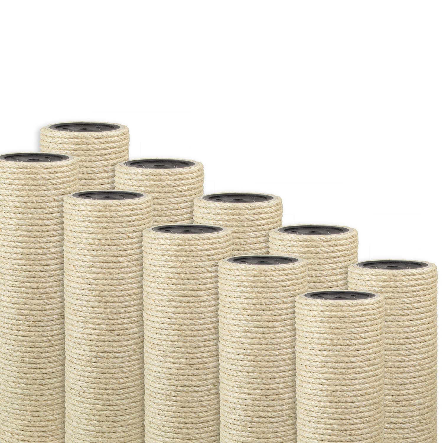 Kratzbaumland 12 cm Deluxe-Sisalstamm mit 8 mm Sisalseil Länge: 40 cm/Gewinde: 8 mm (M8)