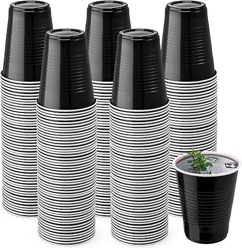 200 vasos desechables de plástico a granel de 18 onzas vasos de boda de plástico duro vasos de vino para fiesta vasos de bebidas elegantes vasos de