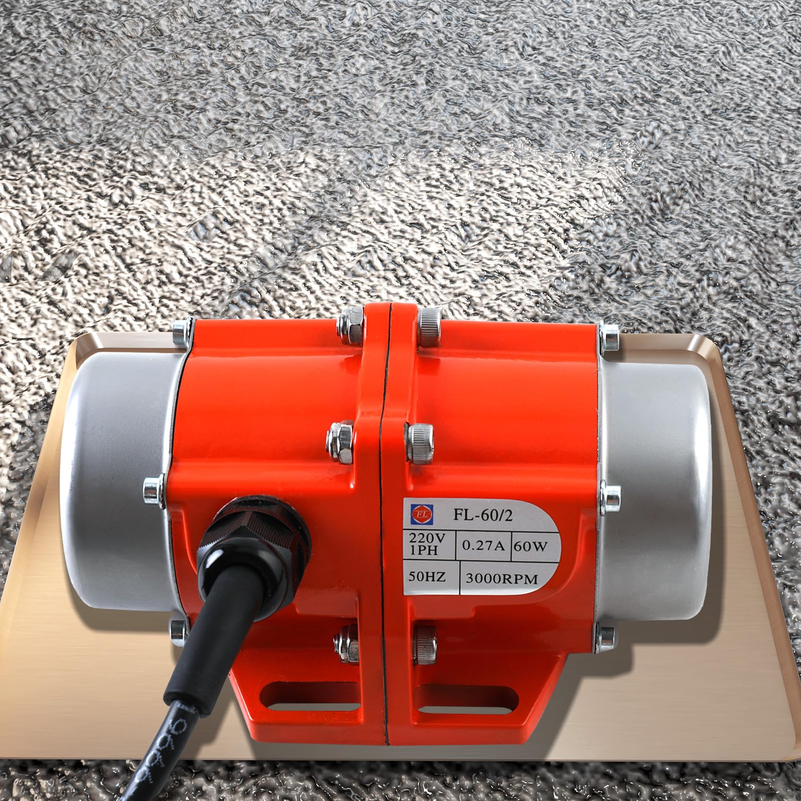 1 Phase Vibrator Vibrationsmotor, Asynchroner Vibrationsmotor Kleiner Rüttler Rüttlmotor, Elektro Vibrierend Motor für Metallurgie, Elektrizität, mechanische Geräte 3000U/min 220V 60W