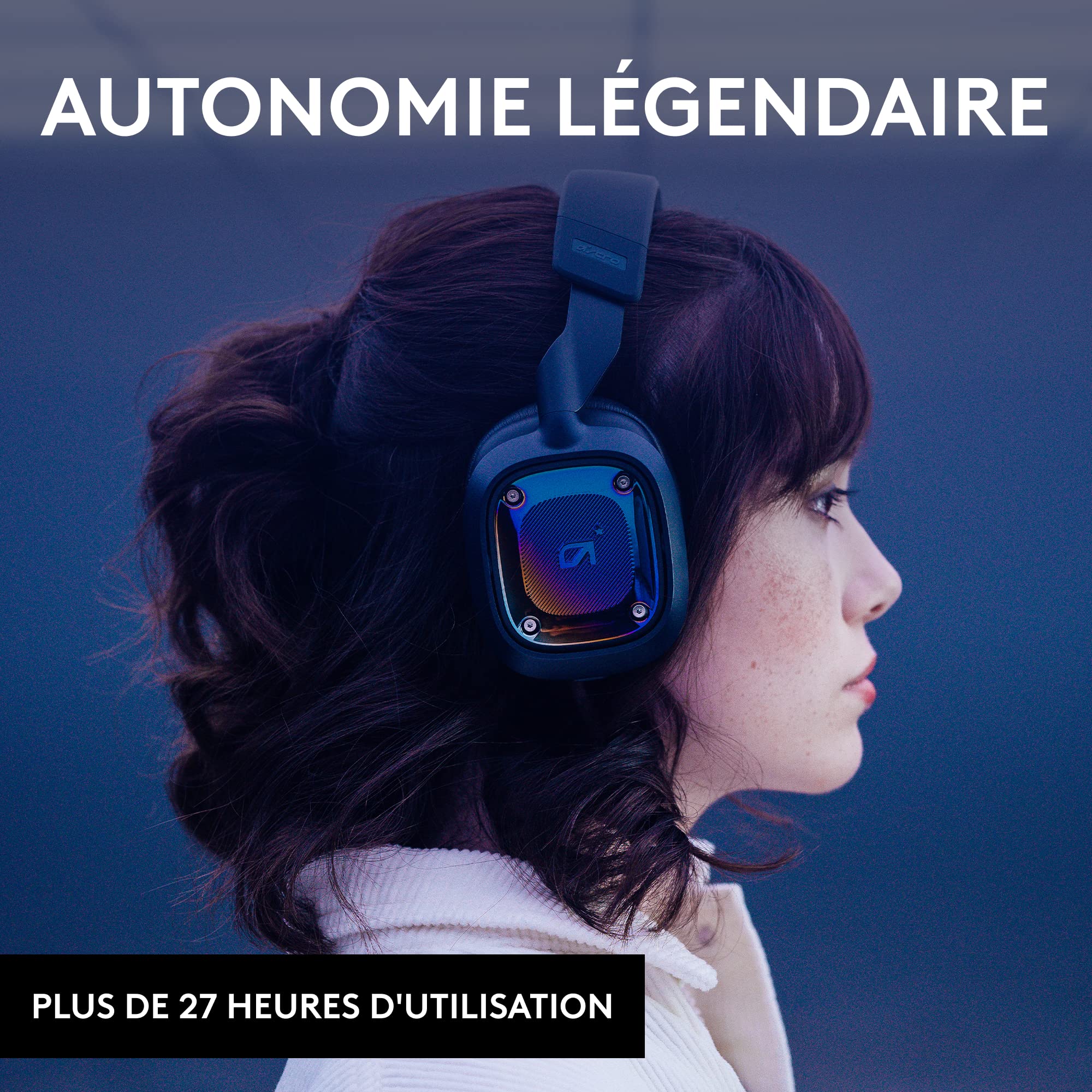 Logitech G Astro A30 LIGHTSPEED Casque de jeu sans fil, Bluetooth, Dolby Atmos, Micro détachable, Batterie de 27 heures, recharge USBC, PS5, PS4, Xbox, Nintendo Switch, PC, Android - Bleu