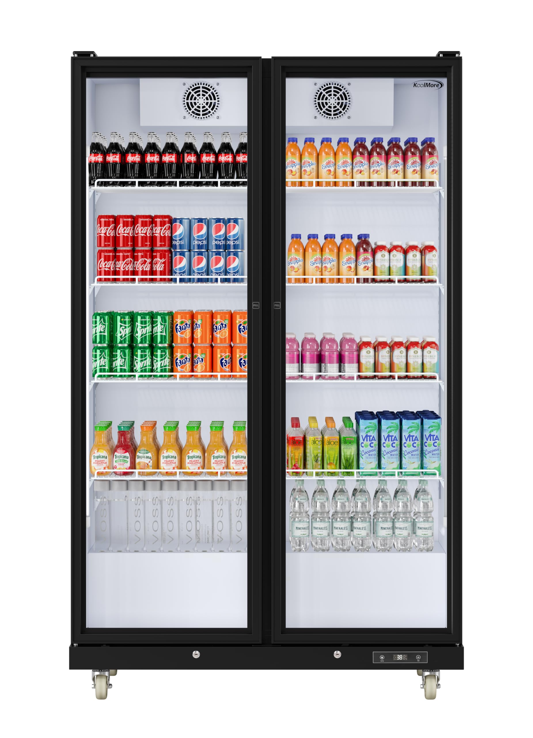 KoolMore 47 in. Commercial 2 Fully Glass Door Merchandiser Refrigerator