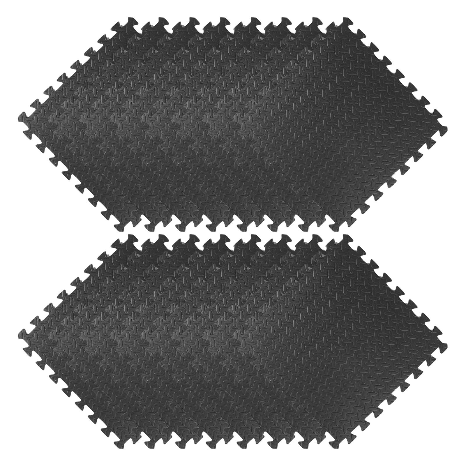 Alfombra Puzzle Eva para Suelo de Gimnasio de 16 Piezas Absorción de Impactos y Fácil Instalación Flexible para Entrenamiento en Casa y Sala de Juegos