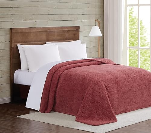 Miniatura 9 de Brooklyn Loom Marshmallow Sherpa - Manta de cama, King, marfil