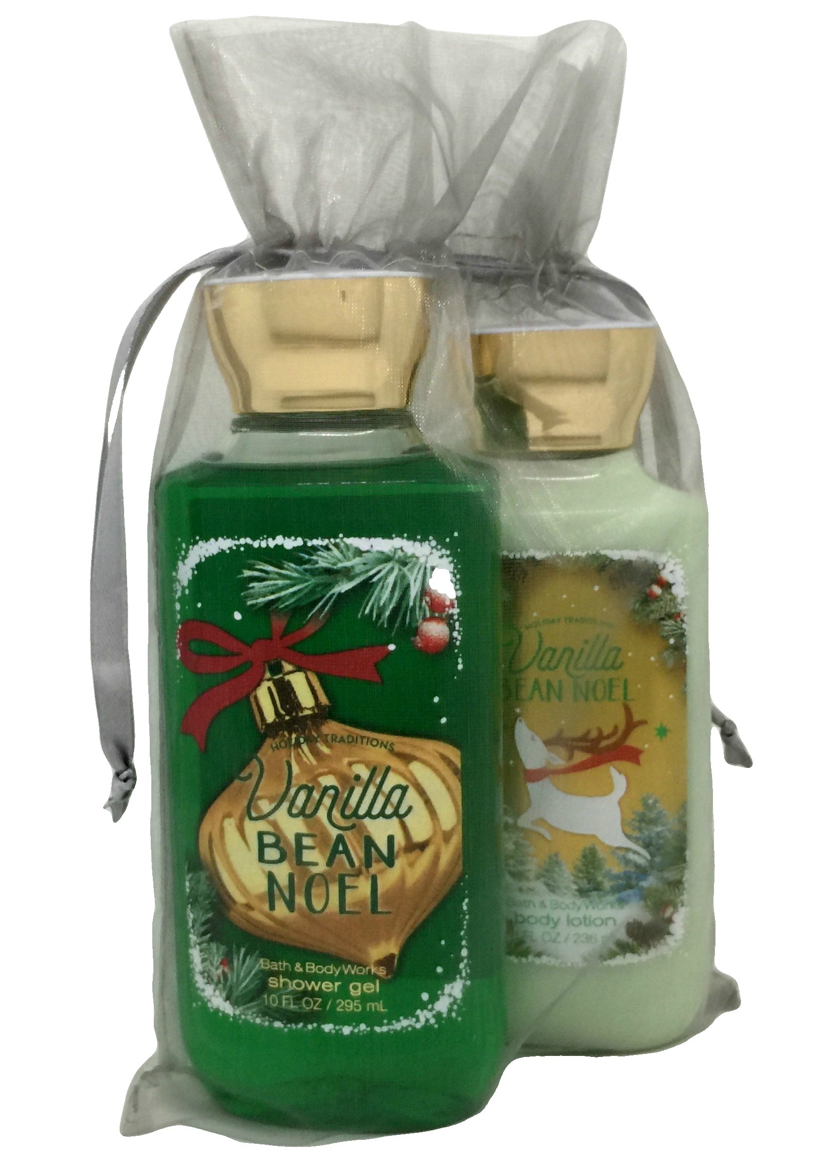 Bath & Body Works Vanilla Bean Noel Gift Set Bundle of Shower Gel and Body Lotion
