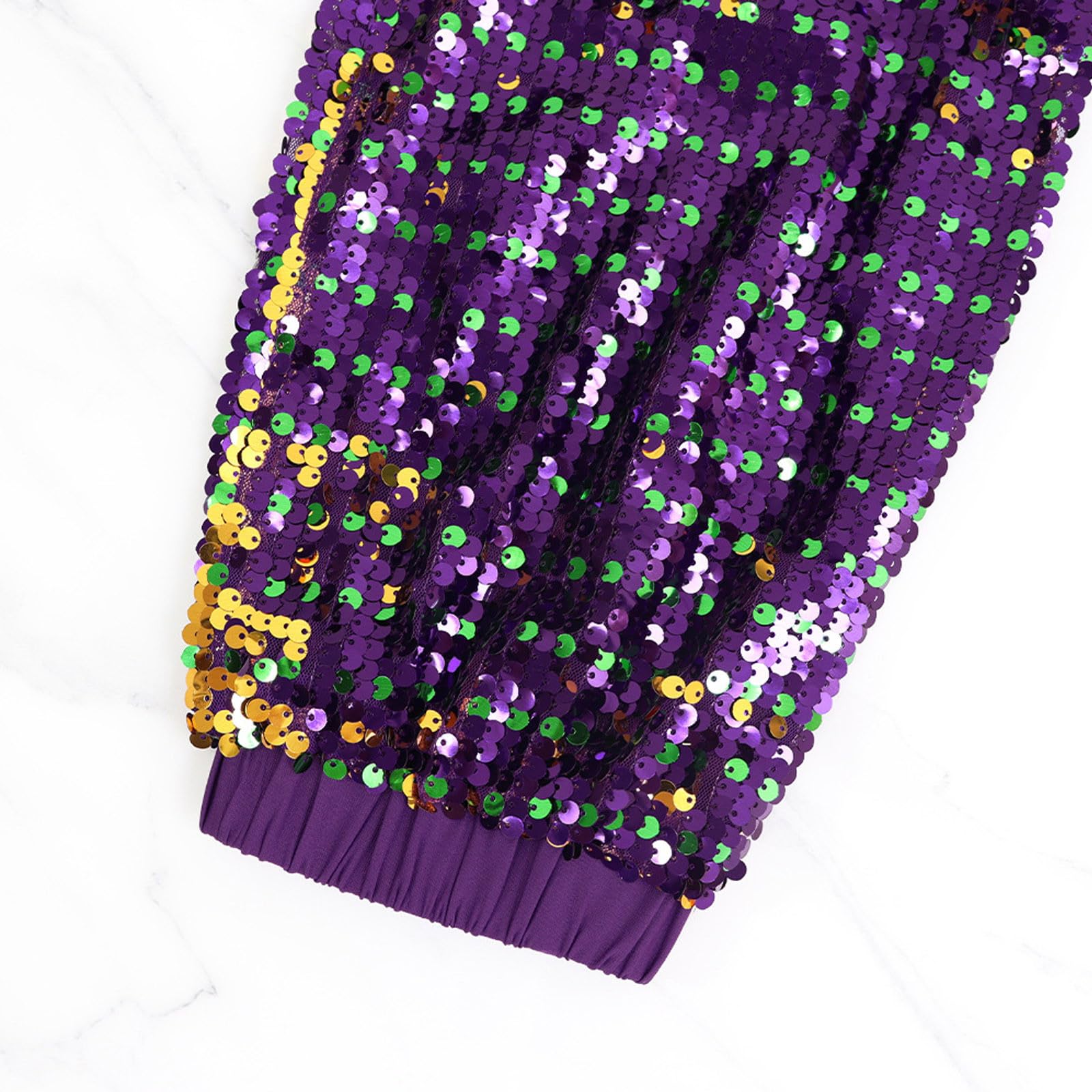 Pantaloni Donna Eleganti Paillettes Pantalone Brillanti Culotte Larghi Casual Elegante Completo Scintillii Zampa Elasticizzati Gamba Brillantini Pantaloncini