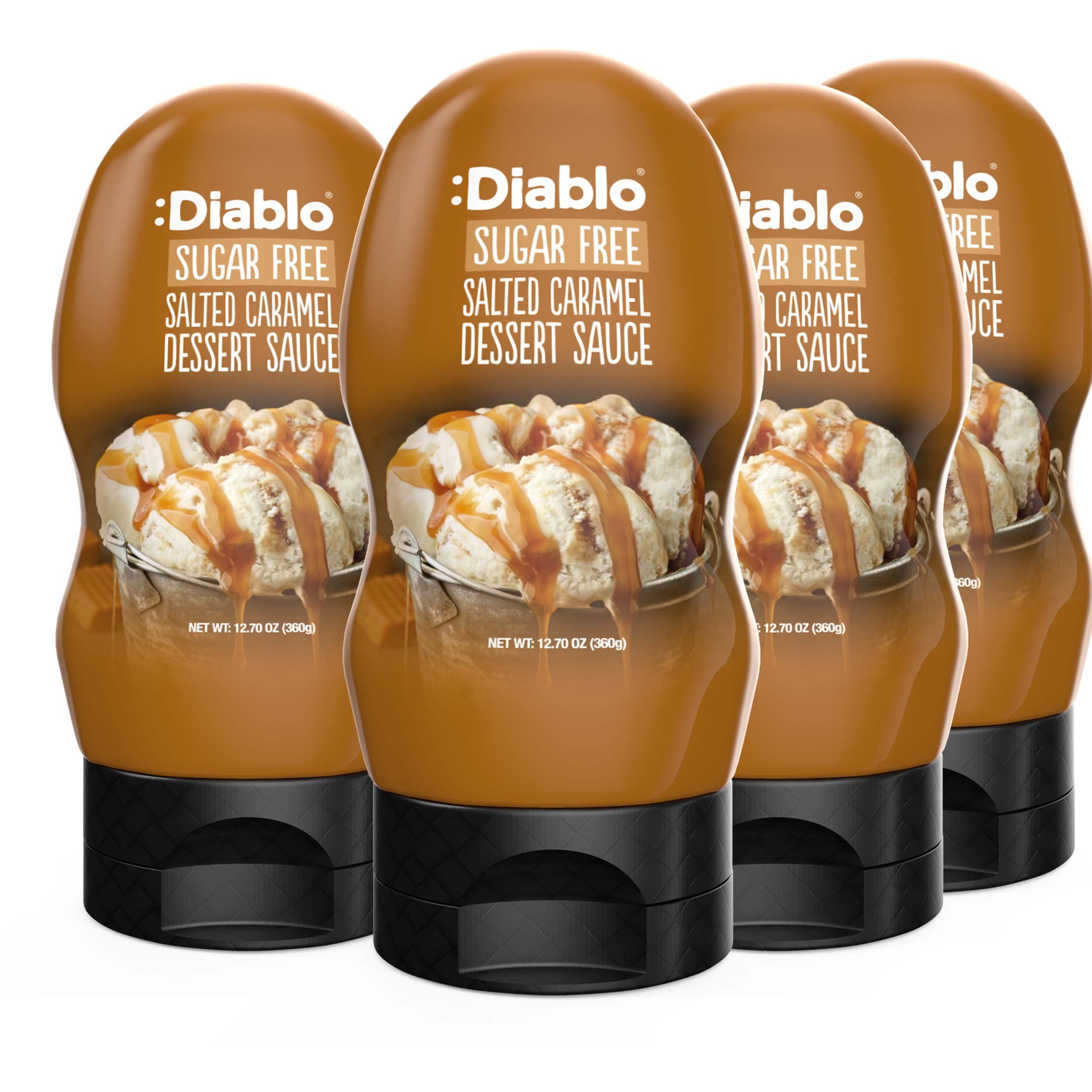Diablo Salted Caramel Dessert Sauce | Sugar Free | Gluten Free | Diabetic Friendly | Hamper Available - Perfect for Gifting | 360g