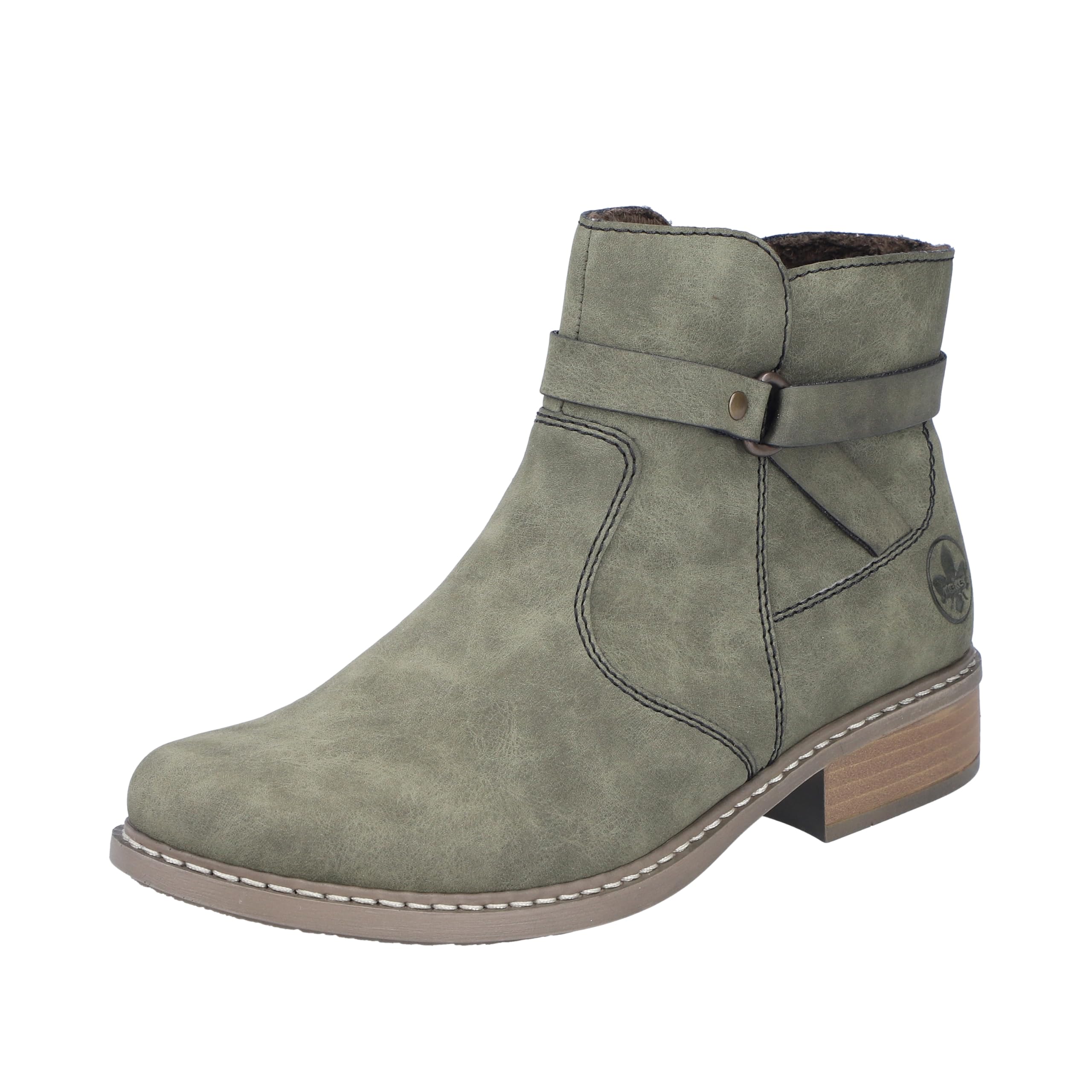 Rieker Z4167-54 Women's Slip-On Boots Synthetic Green, Green 54, 6.5 UK