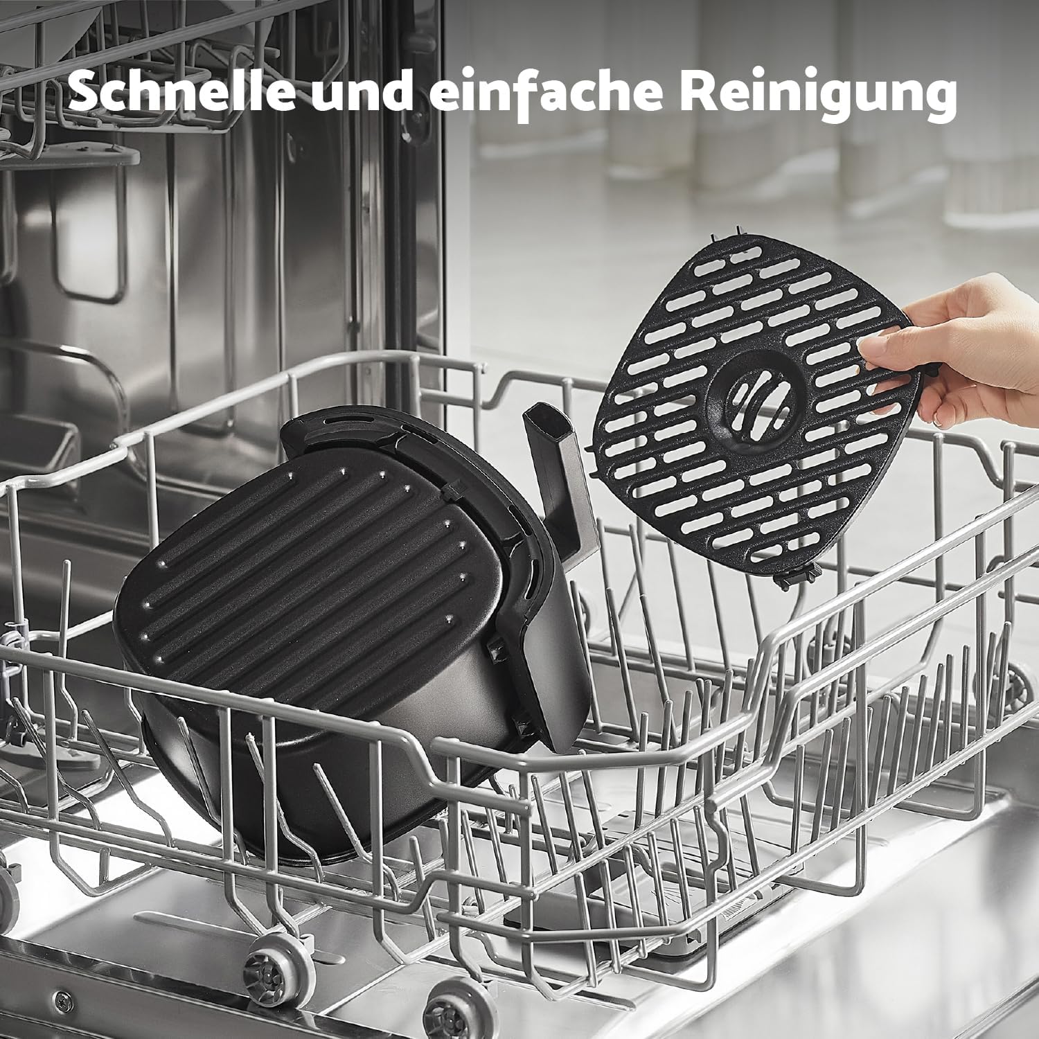 aeco Cube 2.0 Mini Airfryer – Kompakte Heißluftfritteuse, 2 Liter, BPA-frei, 60 Min. Timer, Antihaft, 80% weniger Öl, energieeffizient, Automatische Abschaltfunktion
