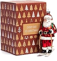 Vista 16 de Every Day is Christmas - Adornos de vidrio soplado, simpáticas figuritas hechas a mano para la decoración del árbol, juego de 2 balones de fútbol