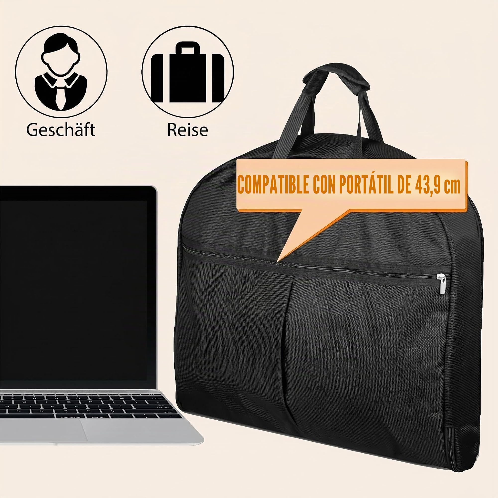 Bolsas de viaje resistentes 43 pulgadas, impermeables, para hombre y mujer, con asa y bolsillo grande, equipaje de mano para viajes de negocios, color negro, Black2, 109 cm