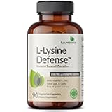 Futurebiotics L-Lysine Defense Immune Support Complex 1500 MG Per Serving with Vitamin C, Zinc, Olive Leaf & Garlic - Non-GMO, 90 Vegetarian Capsules