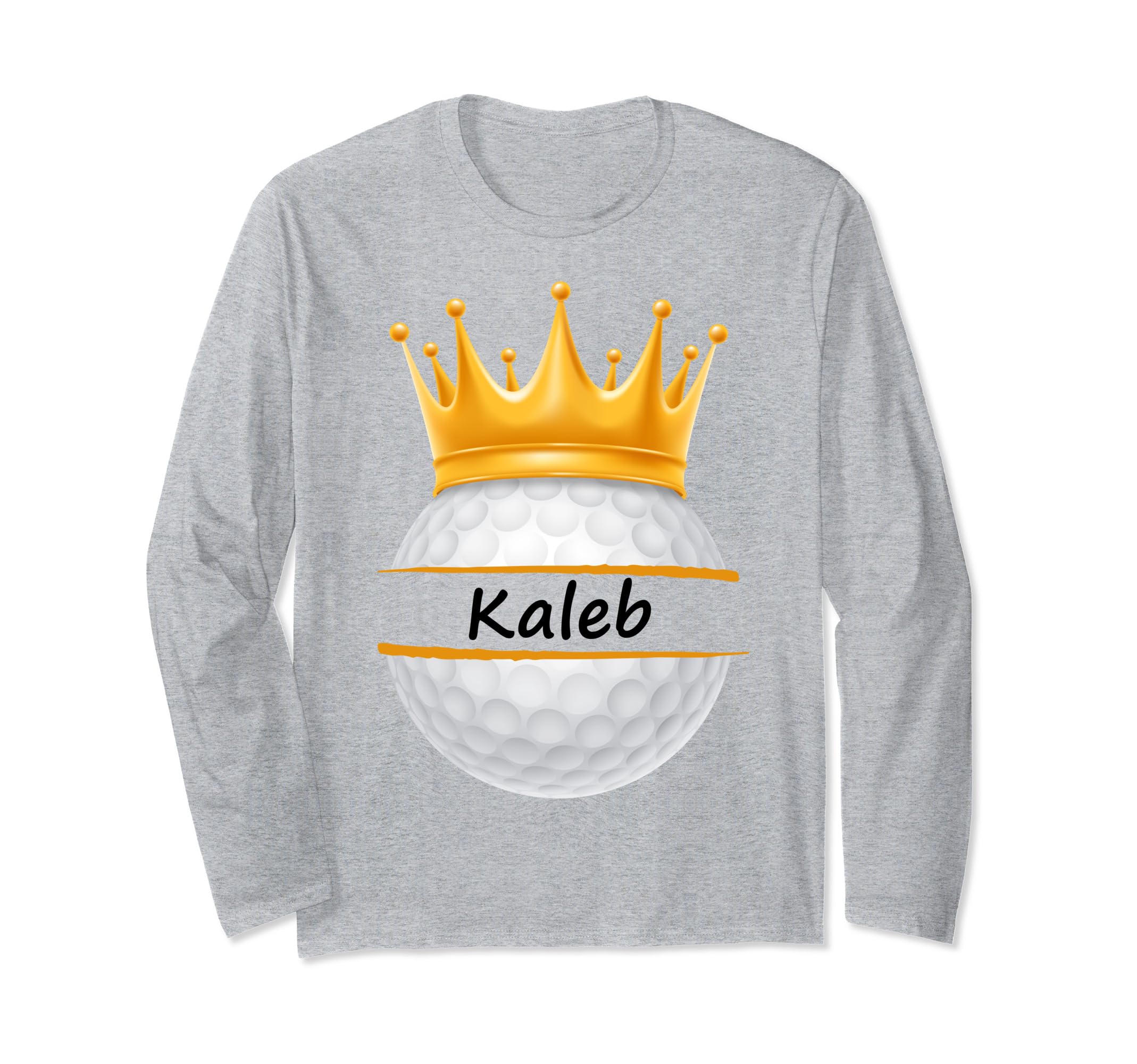 Novelty Golf Personalized Name Kaleb Sports Dad Long Sleeve T-Shirt
