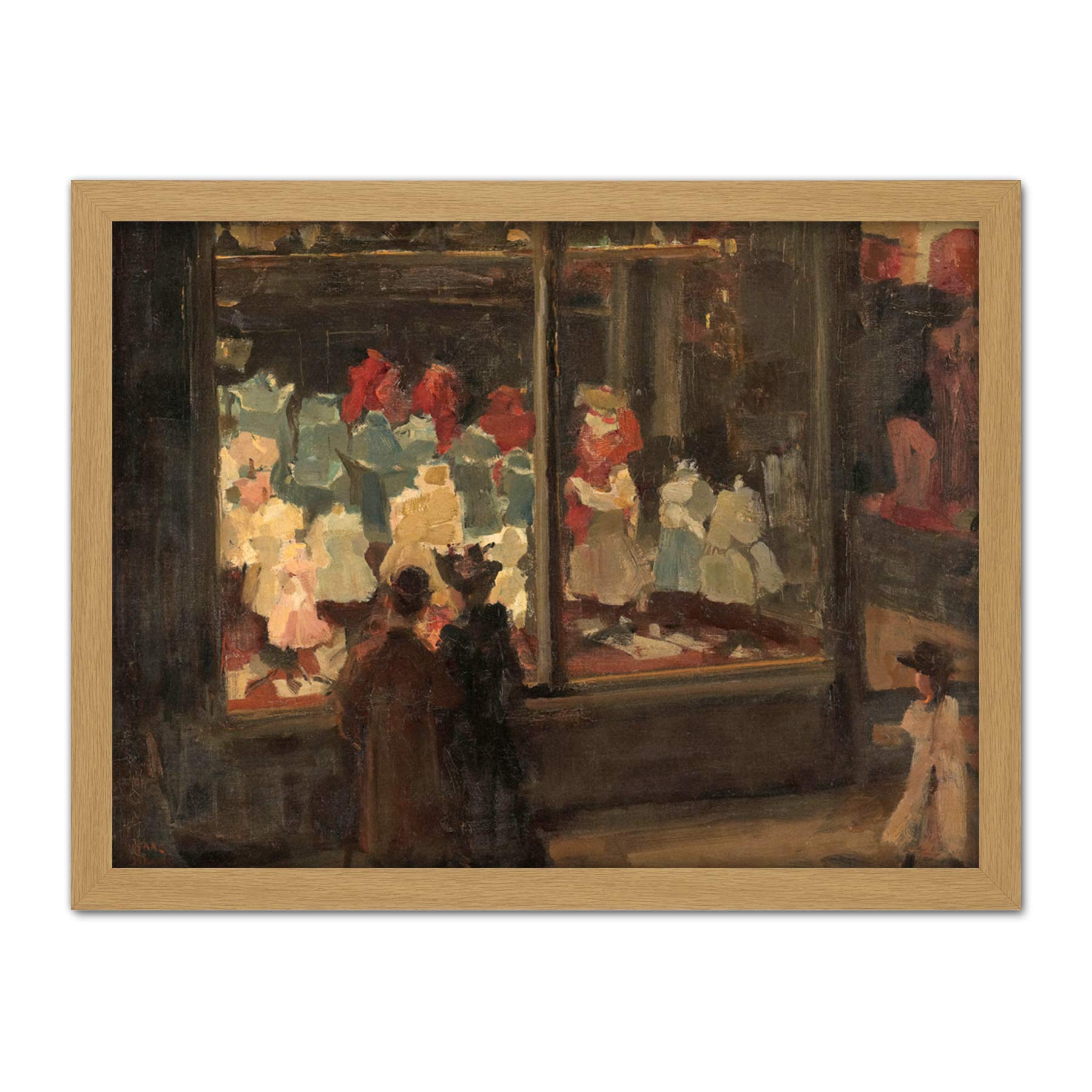 Artery8 Isaac Israels Clothing Shop Window Picture Artwork Framed Wall Art Print 18X24 Inch