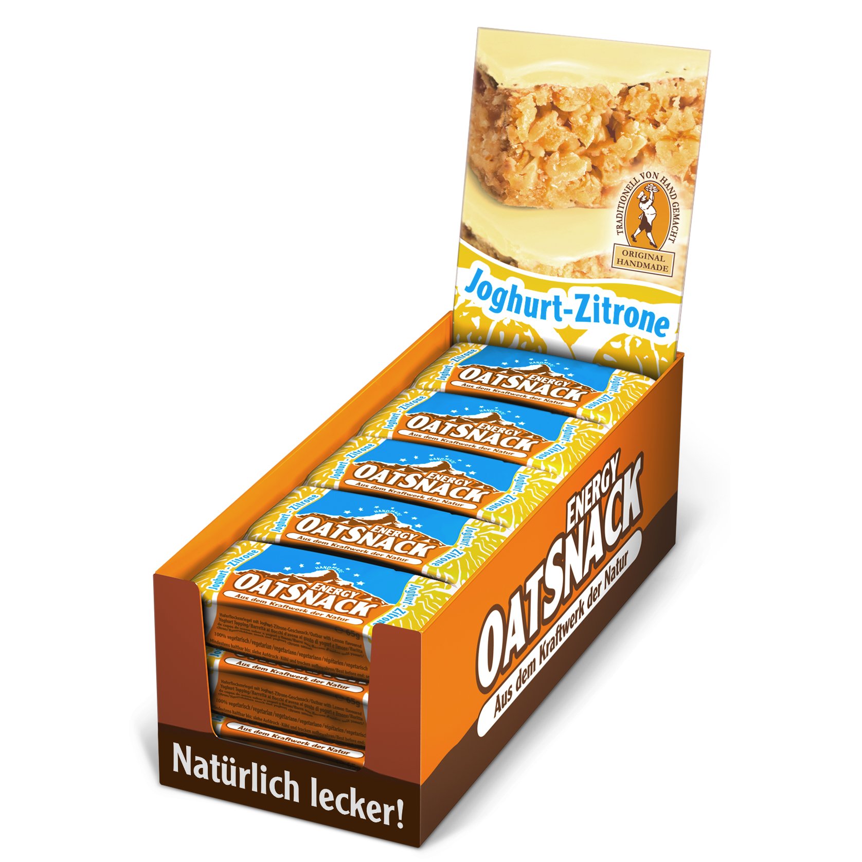 Davina Energy OatSnack, Müsli Riegel von Hand gemacht, Joghurt-Zitrone, 30 x 65 g, 1er Pack (1 x 1.95 kg)