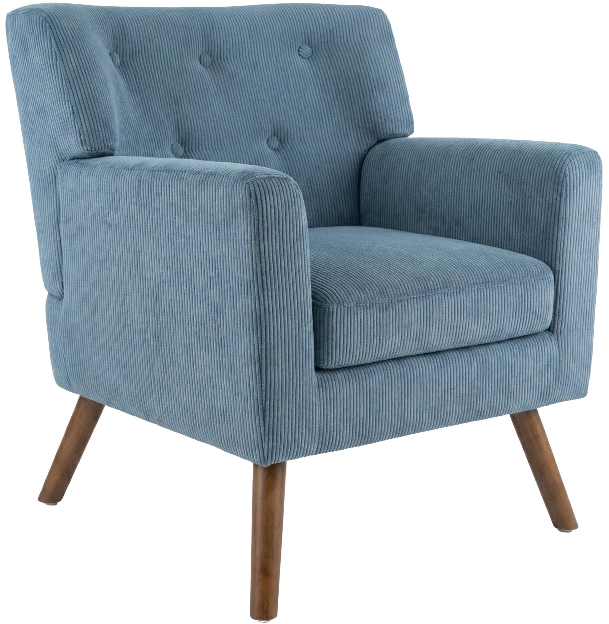 CLP Sessel Kioni mit Cordbezug – Ohrensessel, blau