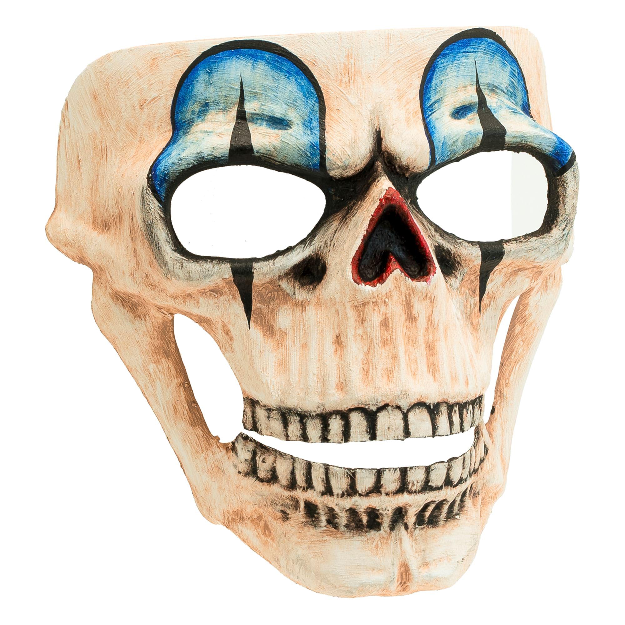 W WIDMANN MILANO Party Fashion - Mask Clown Skull Plastic Killer Clown Scary Halloween Costume