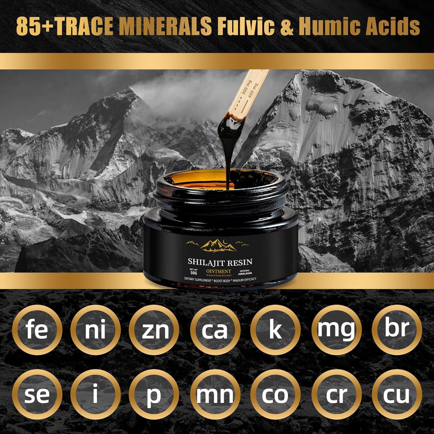 Shilajit Original Himalaya orgánico, Shilajit puro del Himalaya, resina de alta eficacia, suplemento de Shilajit, fuente de ácido fúlvico natural, goma Shilajit, resina original de Shilajit