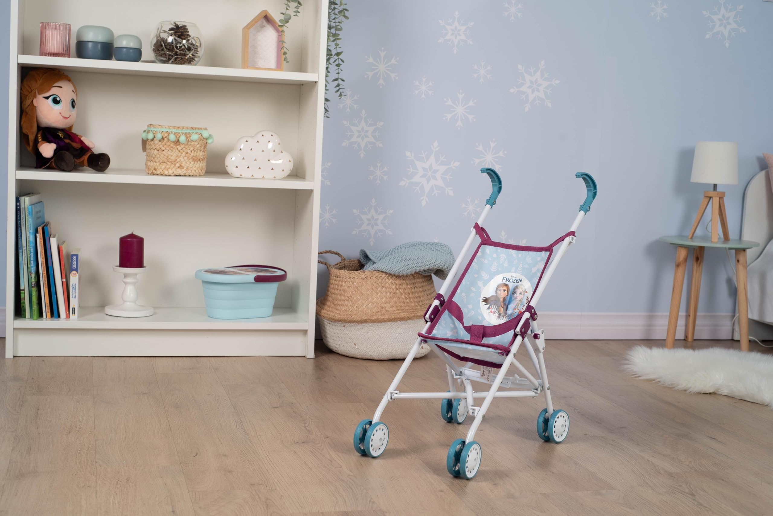 Smoby - La Reine des Neiges - Poussette Canne - pour Poupons et Poupées - Pliable - Tissu Lavable - 250113