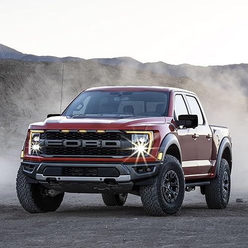 Miniatura 6 de Trim Illusion Tapas para espejo retrovisor lateral de automóvil, color negro brillante, compatibles con Ford F-150 2021-2024, MC6330BLK