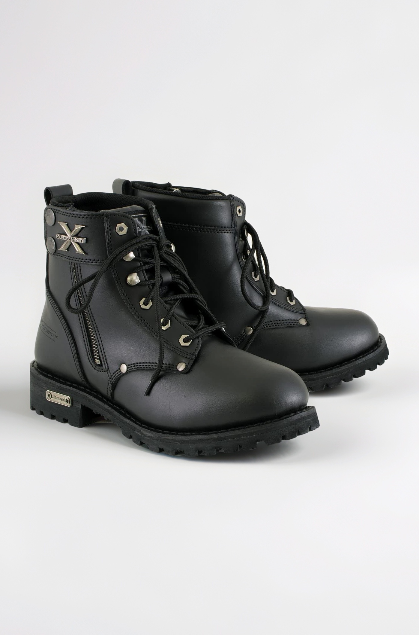 Xelement 1505 Men's Black Advanced Lace-Up Motorcycle Boots