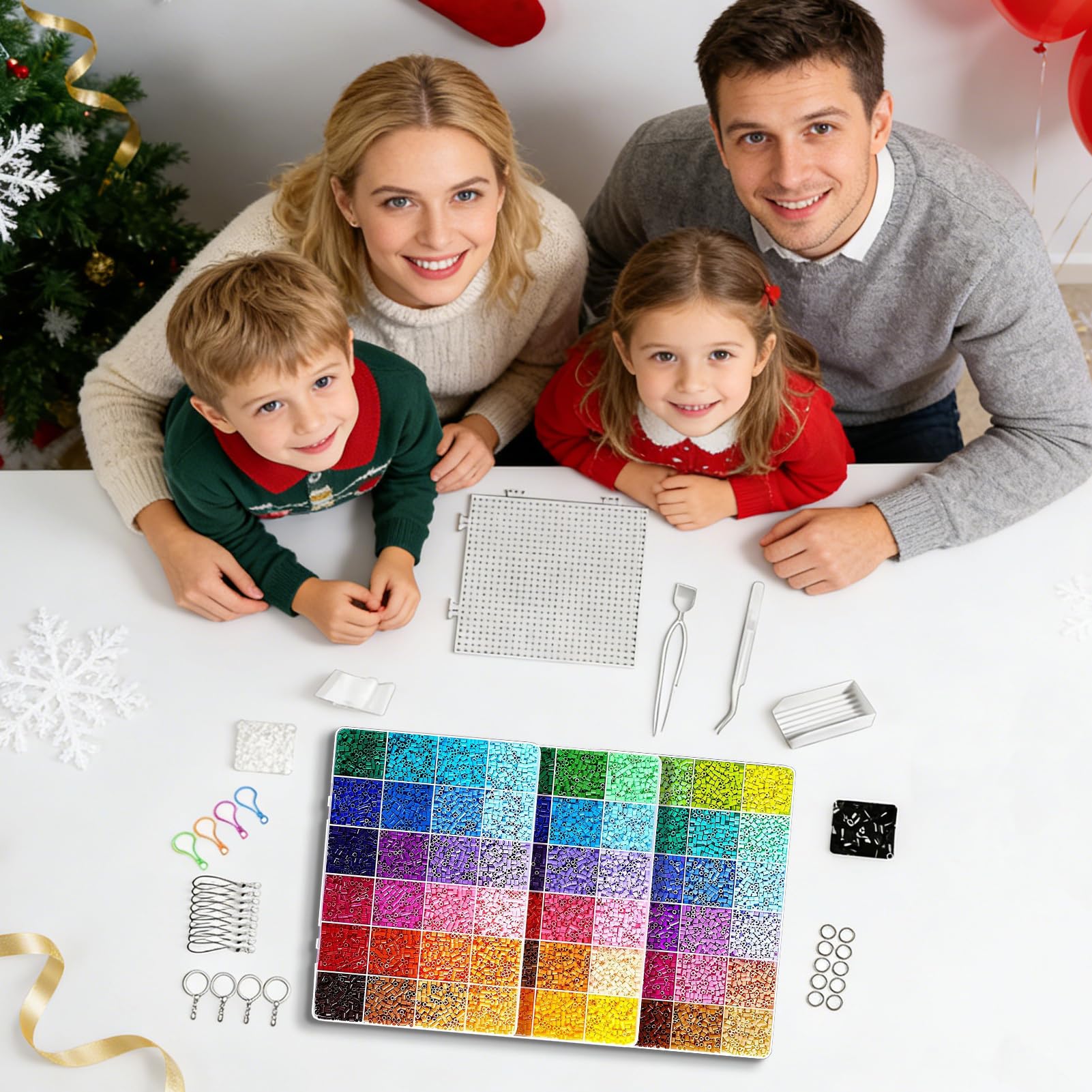 Kit di perline fusibili - Kit di fusione di perline da 5 mm | Spine di fusione colorate, set di artigianato fatto a mano, forniture creative, attività di fusione dei pioli per no