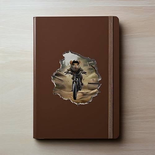 Miniatura 3 de Adhesivo de pared 3D con agujero de ratón para ciclismo de montaña