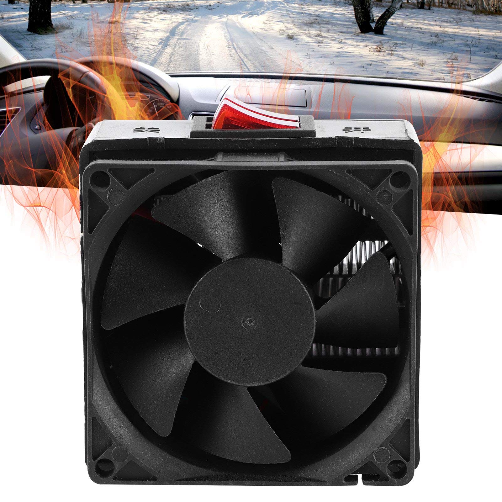 Fltaheroo Auto Verwarmer Koeler Ventilator Luchtverwarmer Voorruit Demister Ontdooster Koel Hot 12v 150w Wit