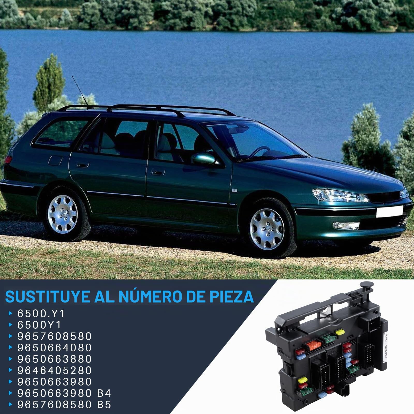 Caja de fusibles Dixhills de repuesto para Berlingo C3 C5 C8 Xsara 206 206+ 307 406 807 Partner I II número de pieza 6500Y1 6500.Y1 9650663880 9646405280 9650664080 9650663980 9657608580