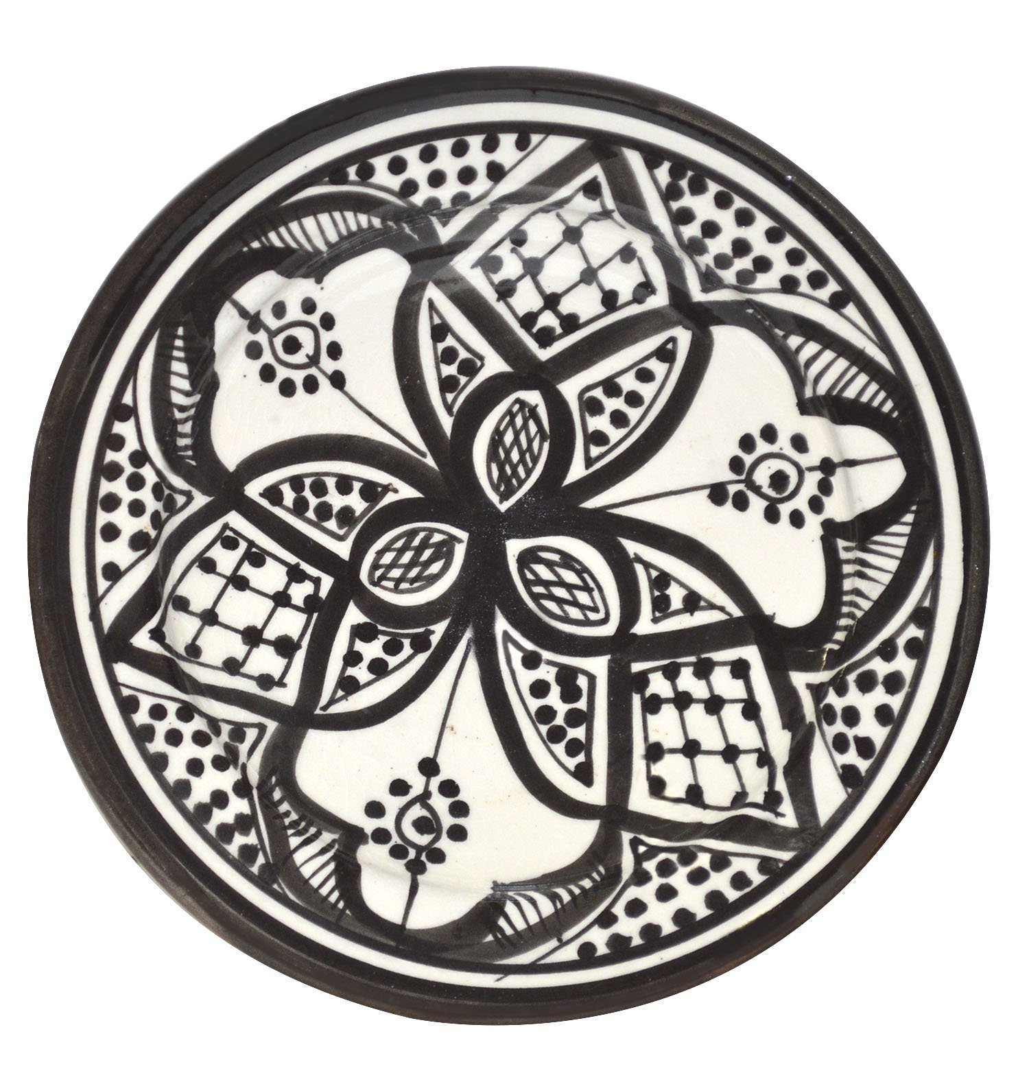 K-Musculo Moroccan Ceramic Plates Handmade Appetizer Tapas Serving Set Of 4 plates