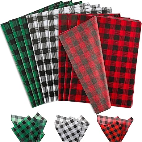 Whaline Christmas Tissue Paper for Festive Wrapping and Decoration