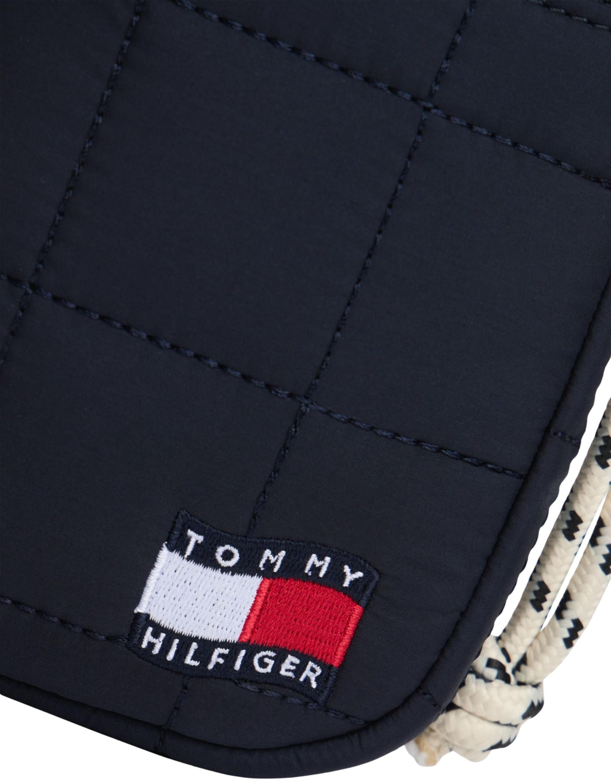 Tommy Hilfiger Wavy Flag Quilted Phone Bag Ka0ka00039, Bolsos de Mano Unisex niños, Blue (Space Blue), Talla única