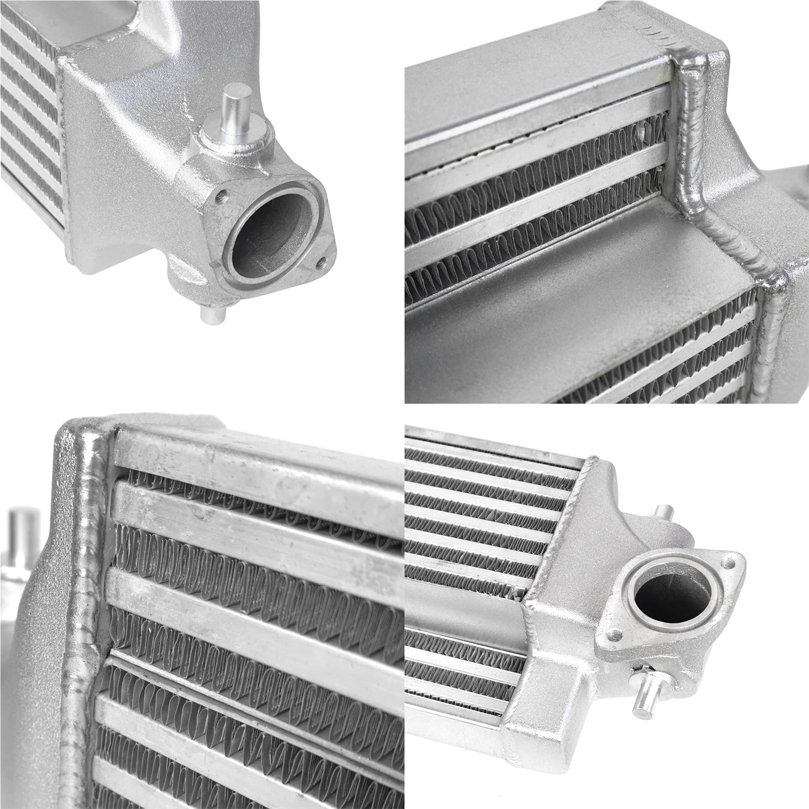 Cooler Zestaw Do Chłodnicy Międzystopniowej Do Samochodu Honda Civic FC/FK 1.0T 1.5T Turbo 2016-2021 Bezpośrednia Wymiana Chłodnicy Międzystopniowej Zestaw Chłodzący(Silver)