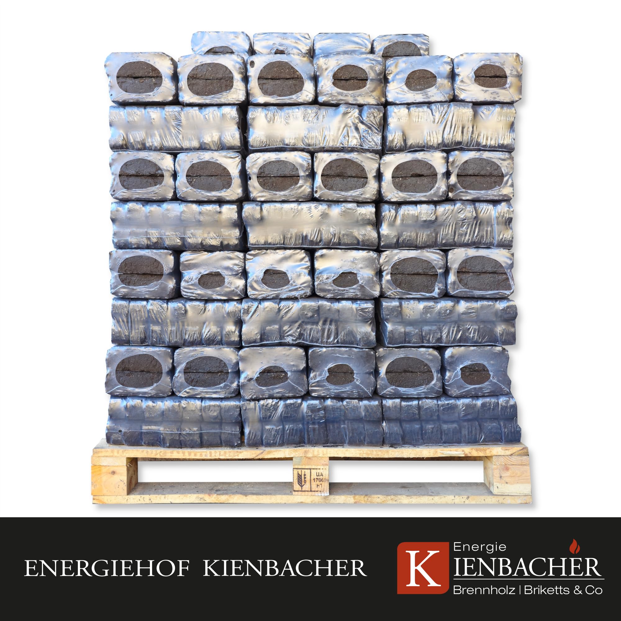 Torfbriketts 1000kg Biokohle Braunkohle Union Gluthalter Kamin Ofen Brenn Holz Heiz Kohle Rekord Briketts | Energie Kienbacher
