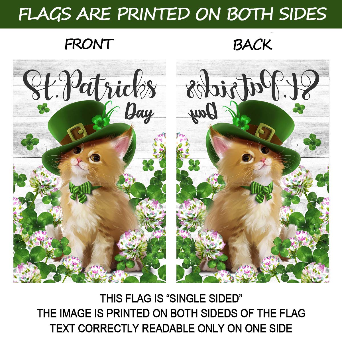 Amazon.com : Texupday Happy St. Patrick's Day Cute Cat Kitty with