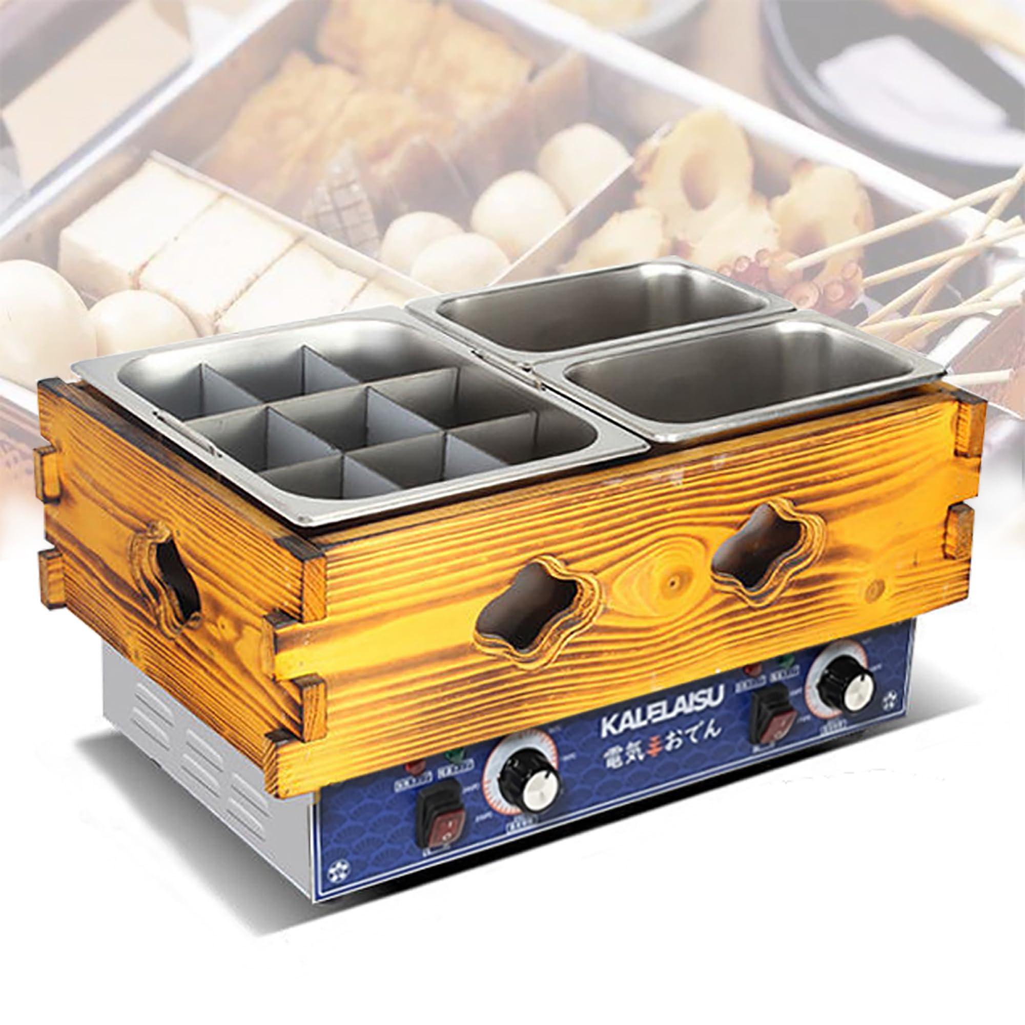 業務用/新品】【ニチワ電機】電気おでん鍋 6仕切 EOK-6N 幅485×奥行335 