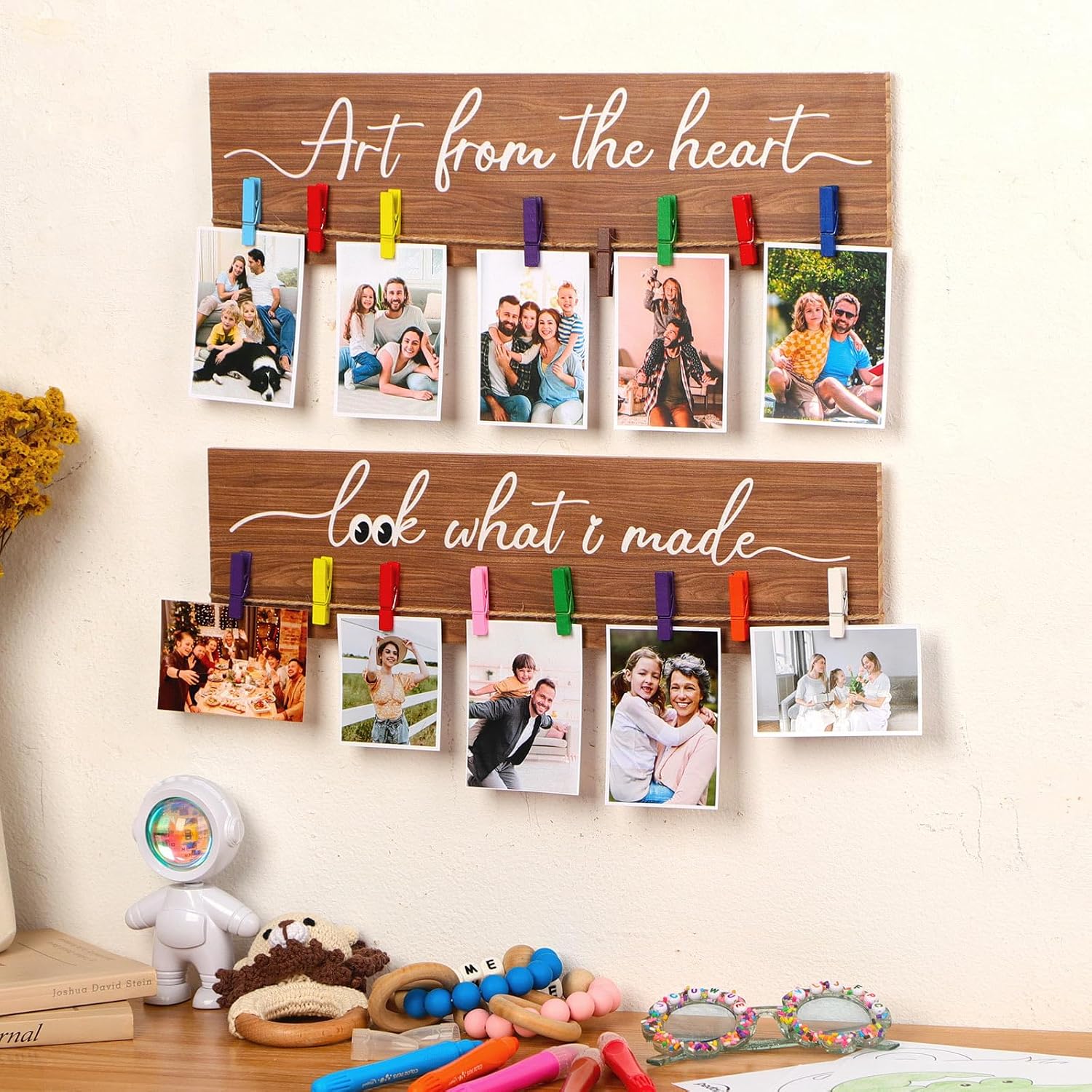 Bnesi 2Pcs Wall Art Frame Set,Organizer Photos and Art Display for Artwork