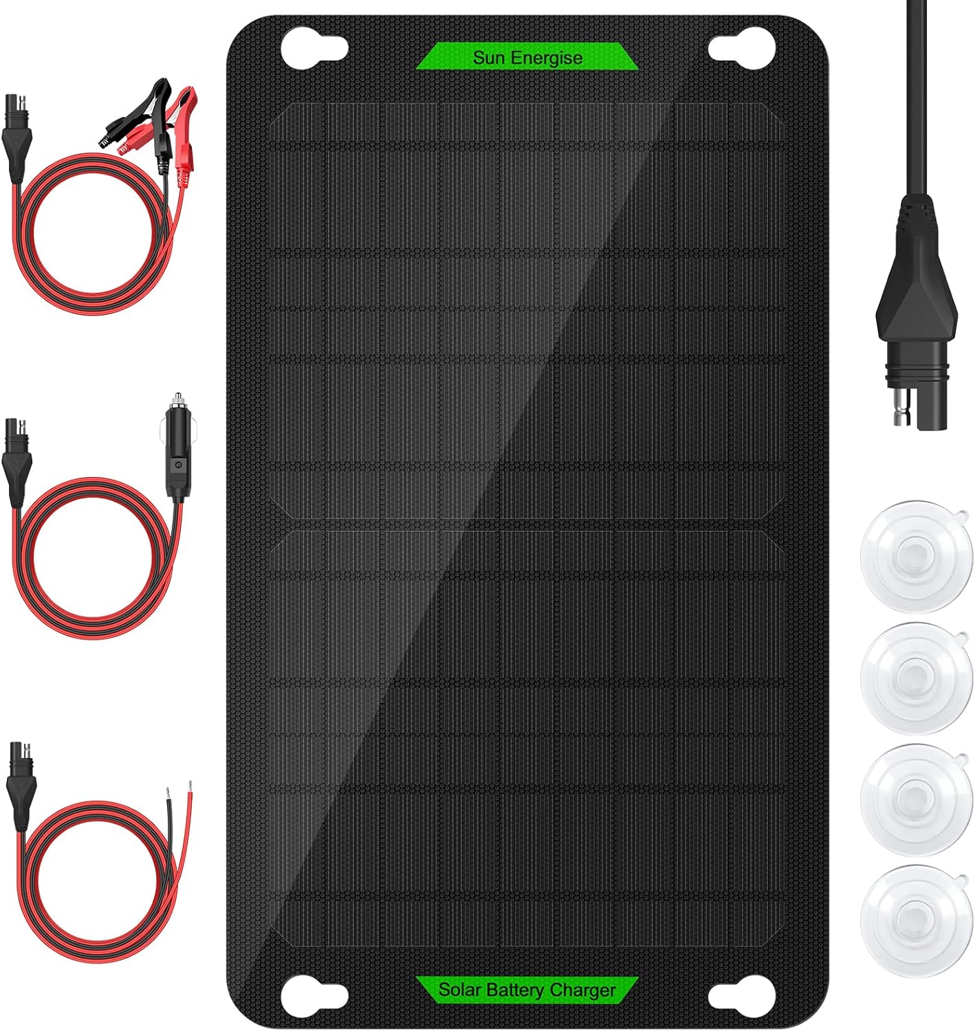 Buy 10W 12V Solar Car Battery Charger Pro, Portable Solar Panel Trickle