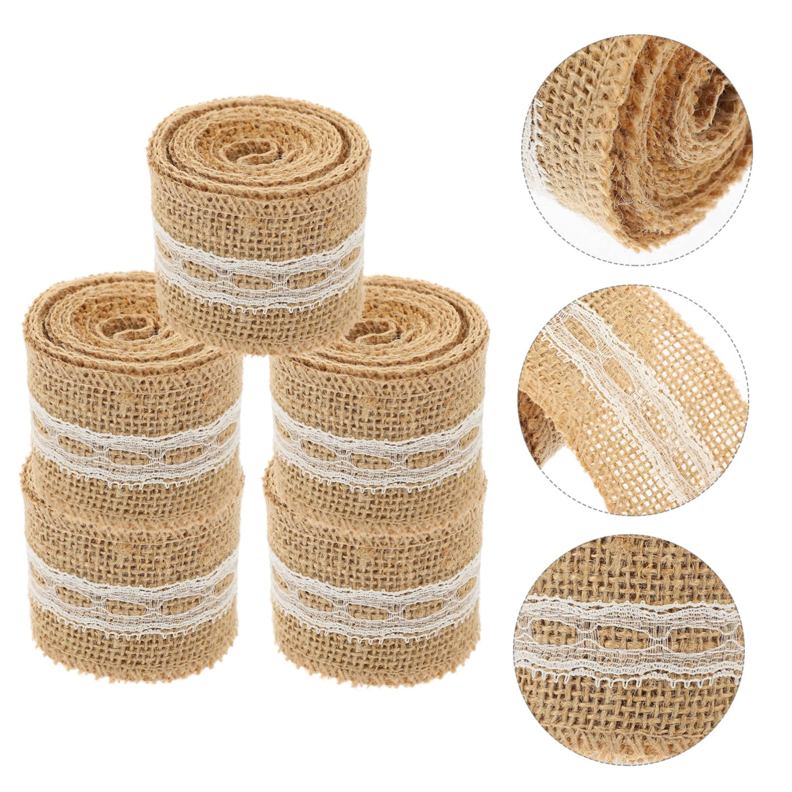 SHINEOFI 10rotoli Di Raso Juta Con Pizzo Per Decorazioni Feste Regali e Progetti Fai Da Te Nastro Elegante Per Atmosfere Festive e Creazioni Artigianali