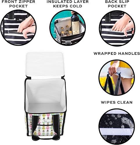 Miniatura 9 de SCOUT Pleasure Chest - Hielera suave, ligera, aislada, se adapta a 5 botellas de vino, enfriador para playa, piscina, barco y picnics