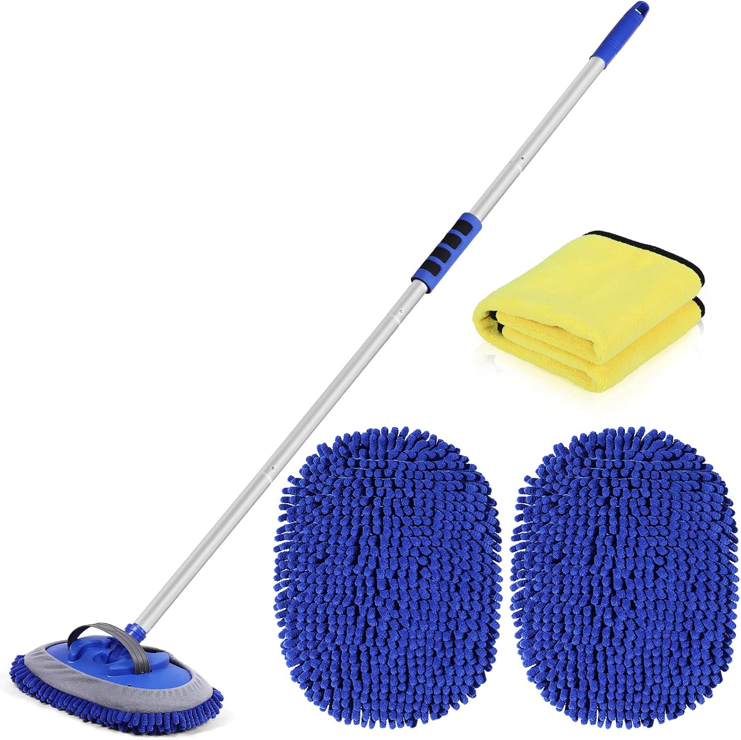 Lsyomne 62" Microfiber Car Wash Brush Mop Kit Car Cleaning