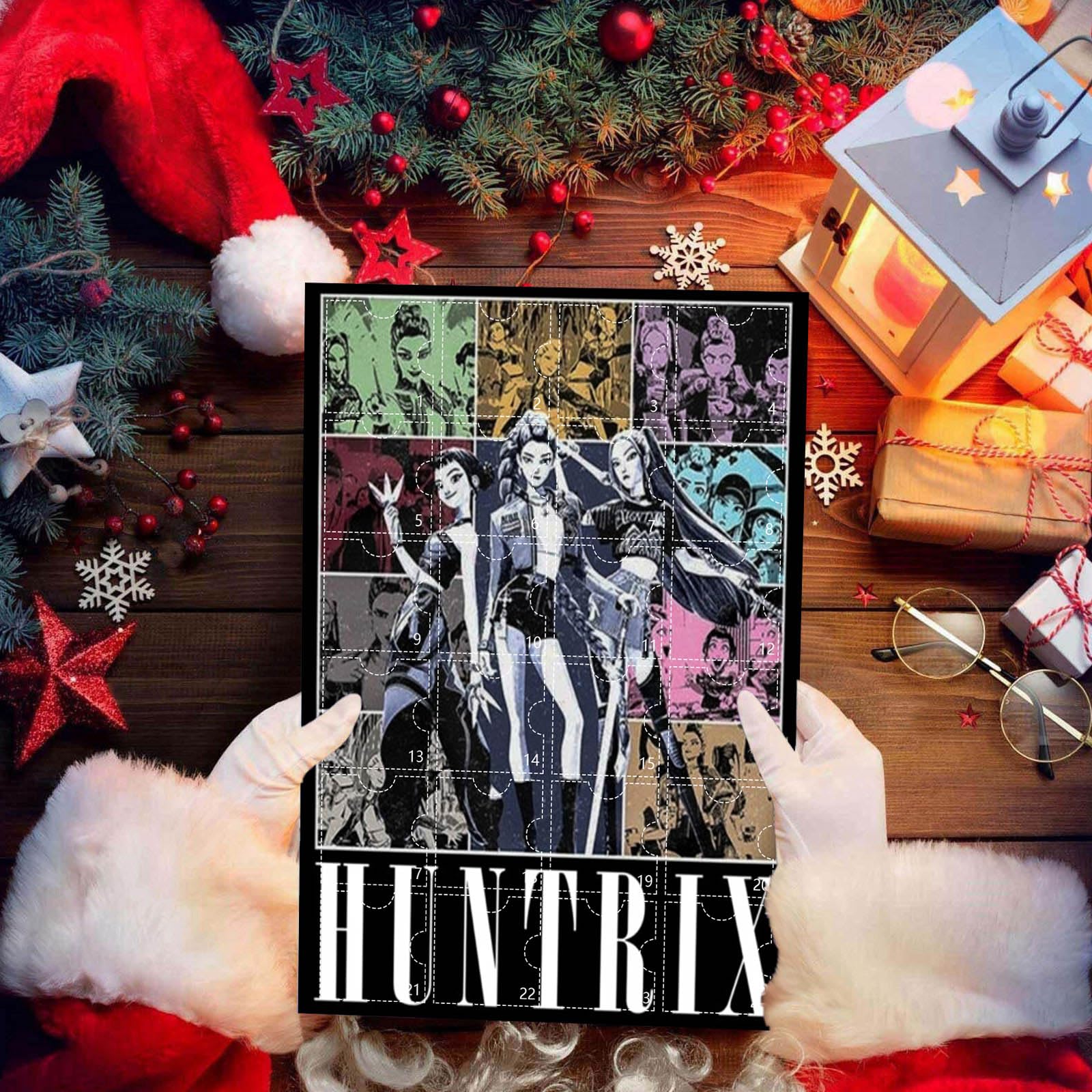 Kpop Demon Hunters Advent Calendar, 2025 Halloween Keychain Countdown Calendar With 24 Keychain Toys Gifts Christmas Decorations Advent Calendar Kids C