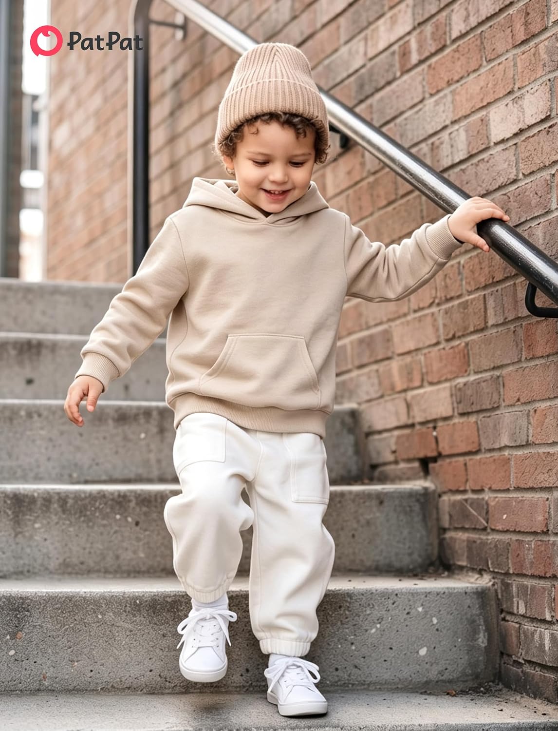 PATPAT Toddler Boy Long Sleeve Hoodie with Kangaroo Pocket Fall Clothes 1-6