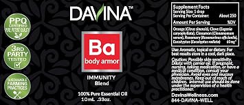 Body Armor Pure Essential Oil Blend 10ml by Davina