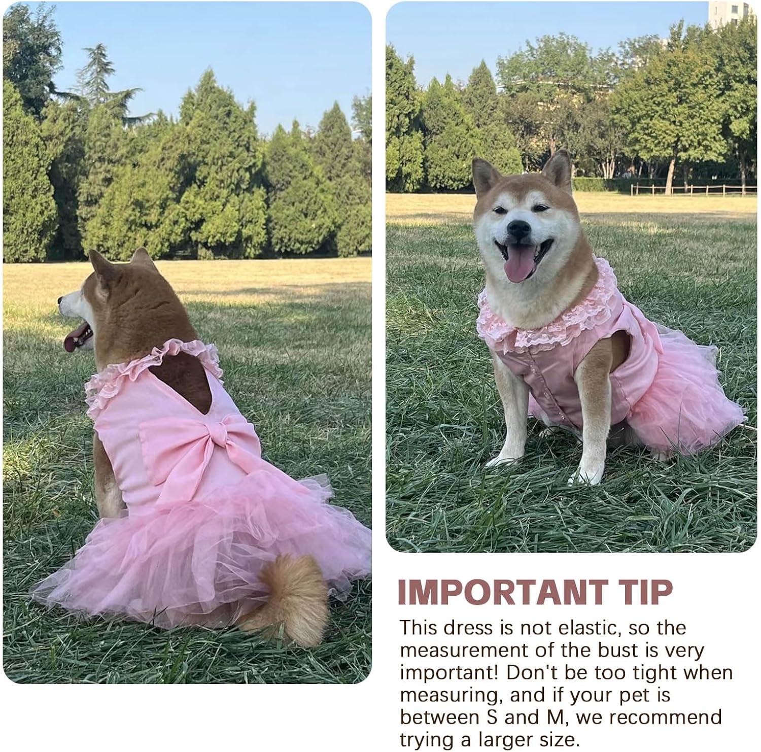 Luxury Dog Tulle Dress - Cute Princess Lace Wedding Dress with Flower Bowknot Multi-Layer Princess Tutu Skirt for Large Dogs - Pink, 5XL