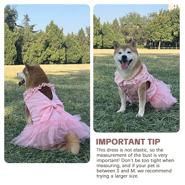 Foto 5 de 7 de UOSIA Vestidos para Perros para Perros Grandes Niña Vestido de Novia de Lujo para Perros Hermoso Disfraz…