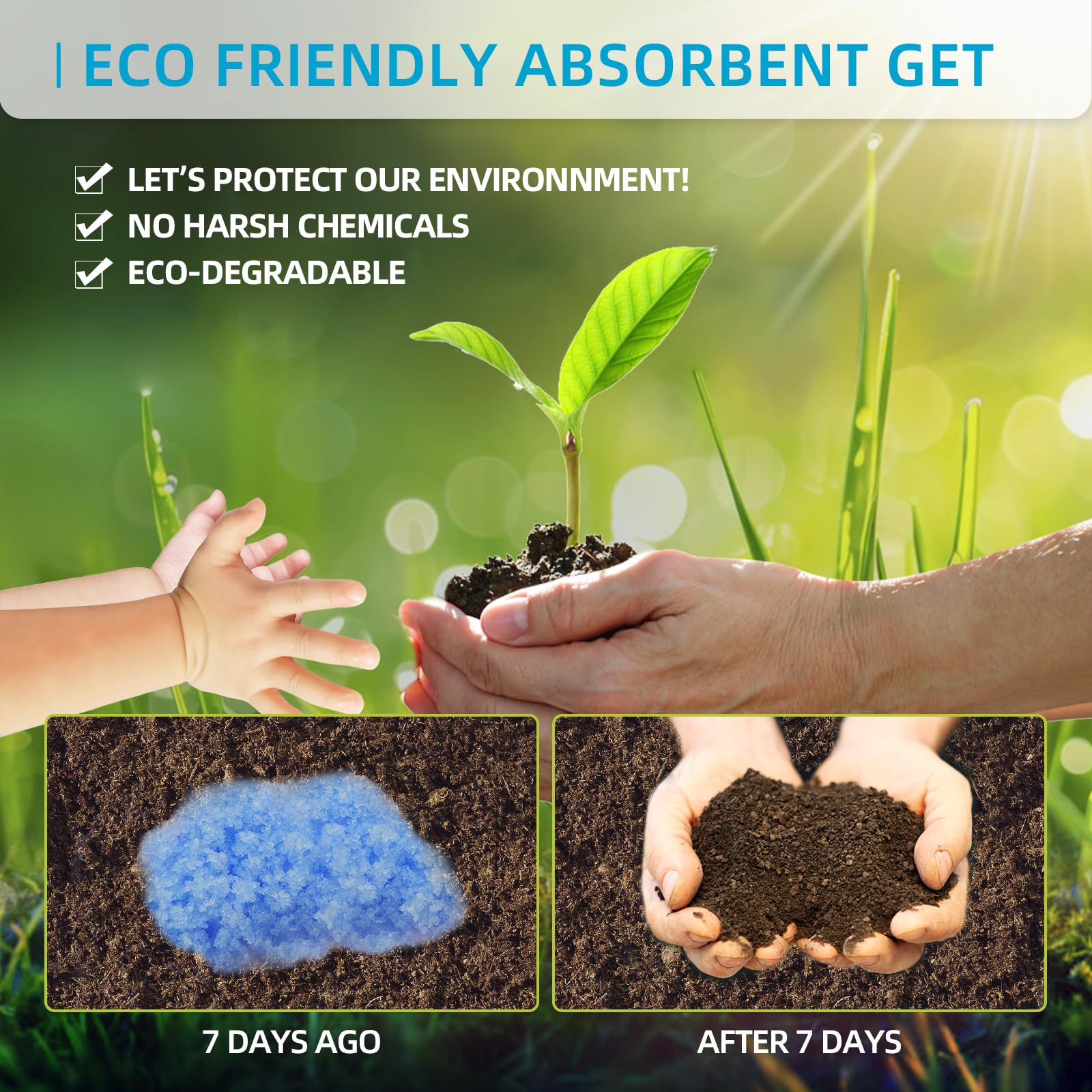Gel absorbente de inodoro portátil, paquete de 100 unidades de gel para inodoro de camping, residuos sólidos y orina, gel ecológico para recreación al aire libre, senderismo, tratamiento desodorizante