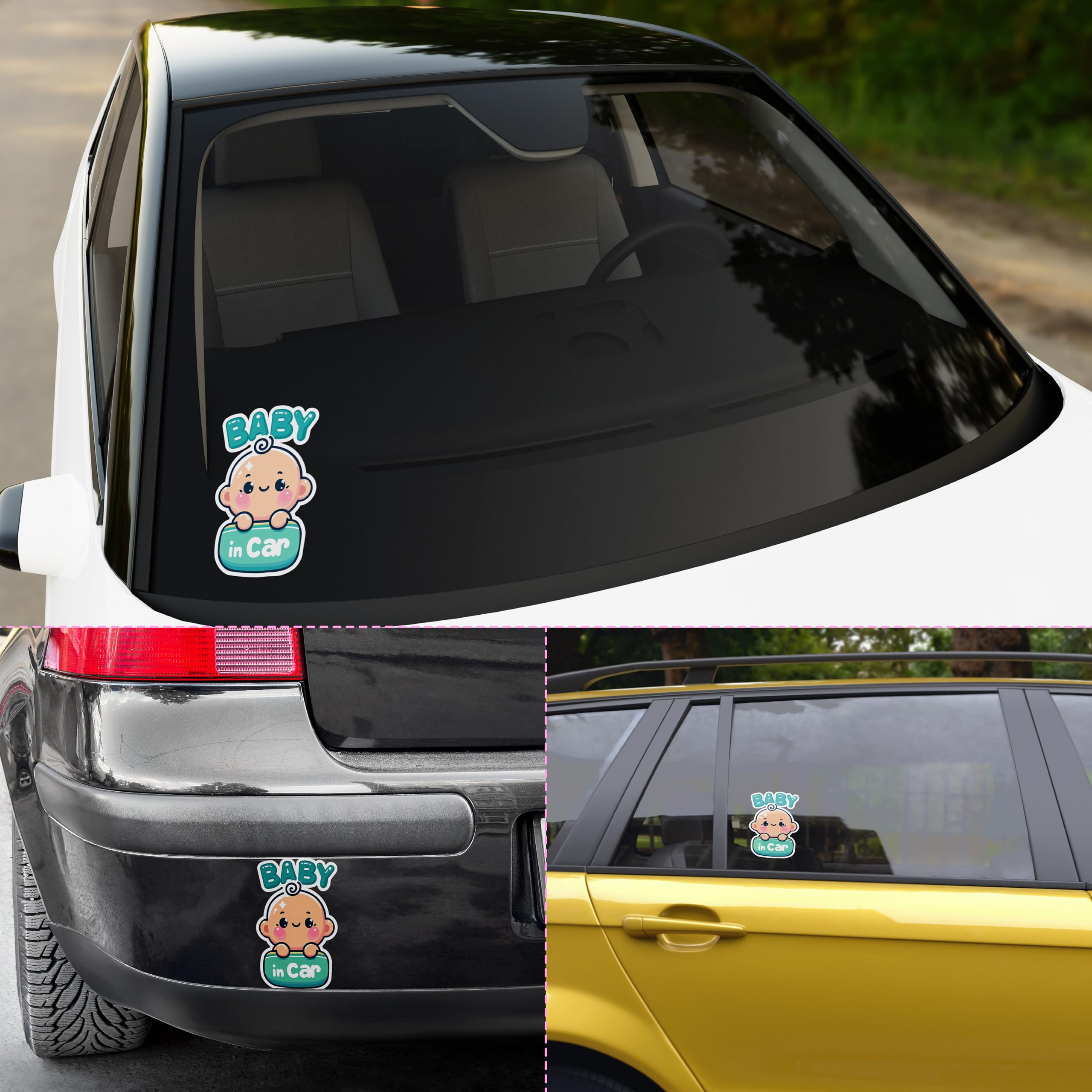 Baby in Car Sticker for Cars for Car Versatile Car Stickers and Decals Durable Car Sticker Set Durable — view 5