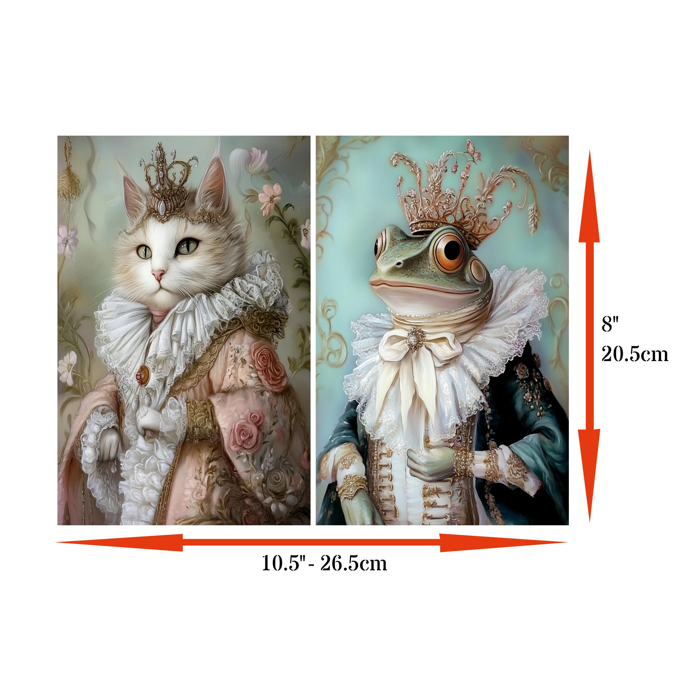 Regal Animals Reispapier, 20,3 x 26,7 cm (A4), 6 Stück, 6 einzigartige Designs, vielseitige Decoupage-Designs für Kunstprojekte und Bastelarbeiten CRAFT KREATIVELY