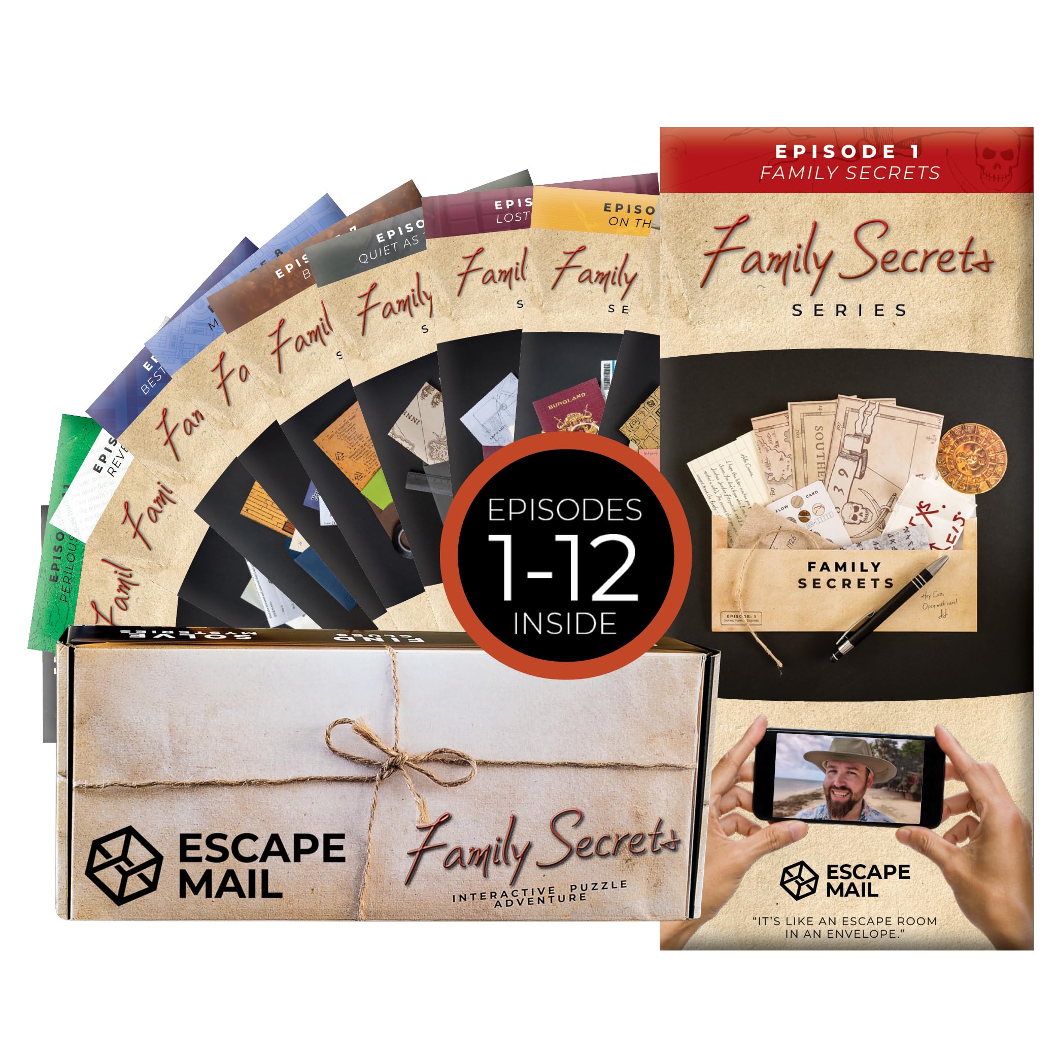 Escape Mail: Binge Bundle - Gripping Escape Room Game in an Envelope, Immersive Storyline The Family Will Love Or for Date Night, Age 10+ (Episodes 1-12)