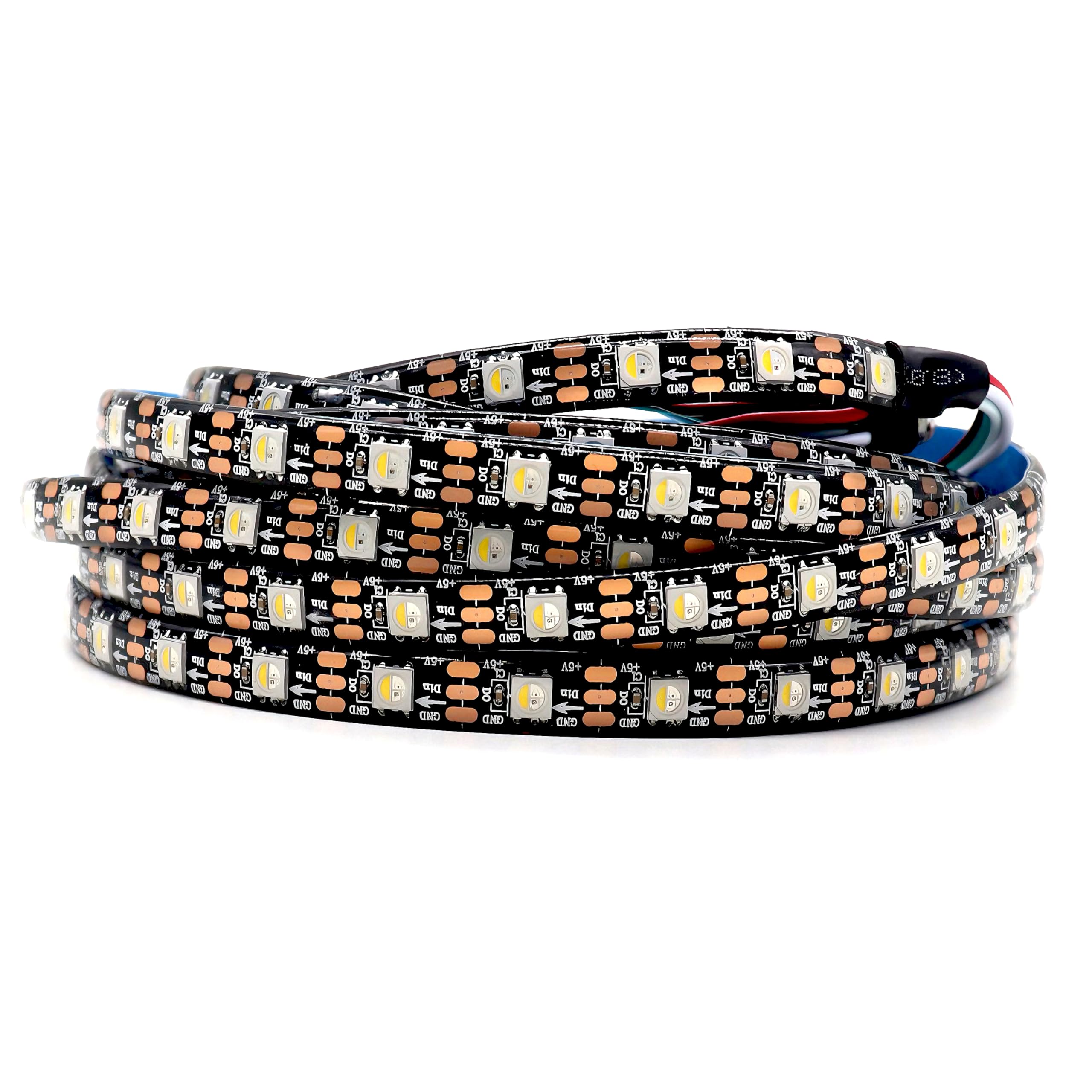 DC5V SK6812 (Similar WS2812B) RGBW RGB+Neutral White LED Strip Light 60leds/Pixels/m Individually Addressable 4Color in 1LED Waterproof (16.4ft(5m) 300leds, IP65) (No Adapter or Controller)